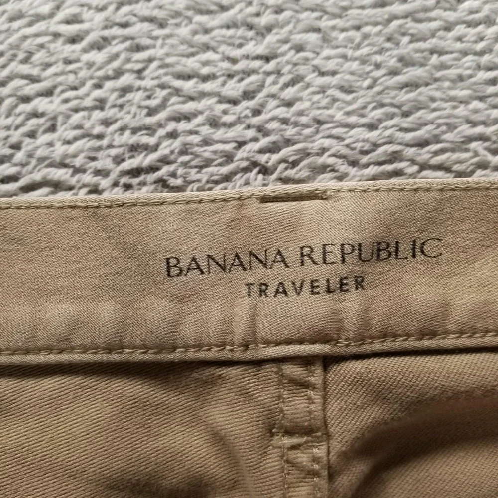 Banana Republic Pants Mens‎ 30x32 Beige Traveler Slim Fit Stretch Khakis Casual